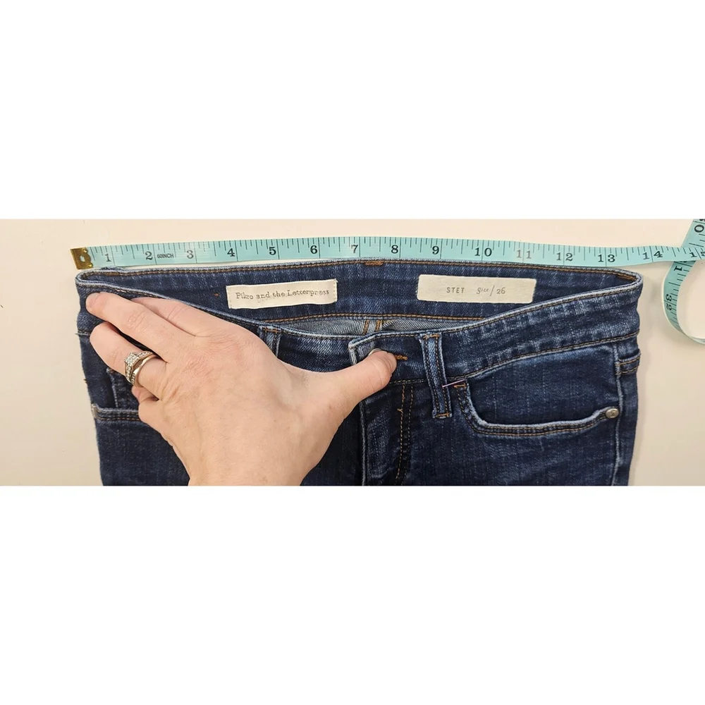 Pilcro Stet Mid Rise Jeans Cropped Ankle Size 26 Stretch